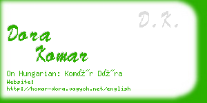 dora komar business card